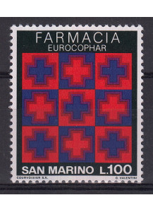 1975 San Marino Congresso farmacia Eurocophar 1 valore nuovo Sassone 944